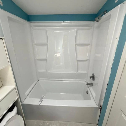 bathroom shower after installation